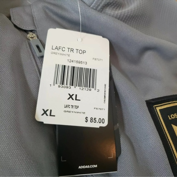 Adidas MLS Los Angeles Galaxy FC Mens 3/4 Zip Soccer Grey Pullover only Small - Picture 4 of 7